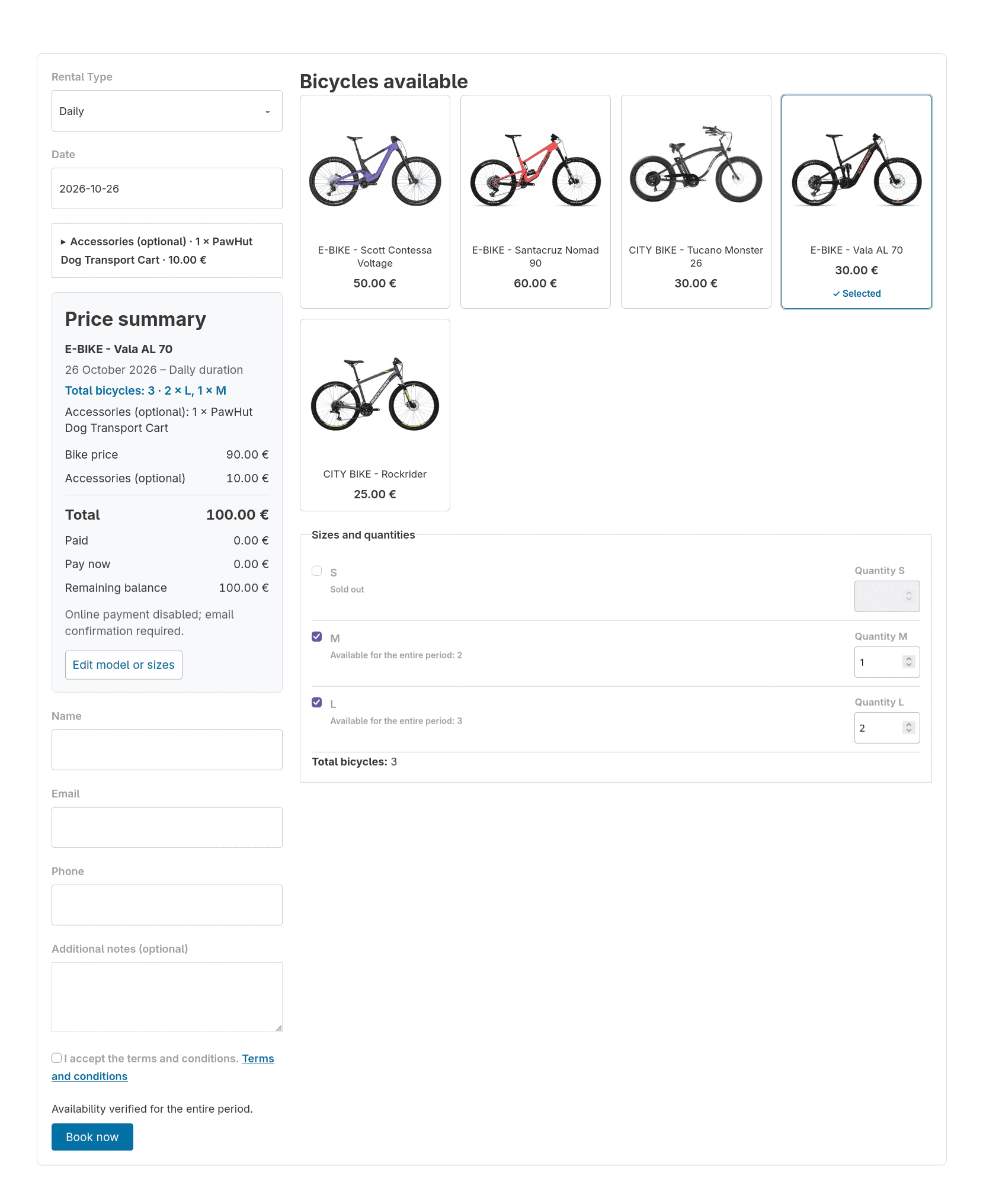 Book size frontend split module