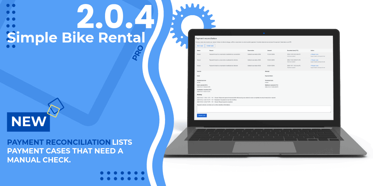 Payment Reconciliation - simple bike rental pro 2.0.4